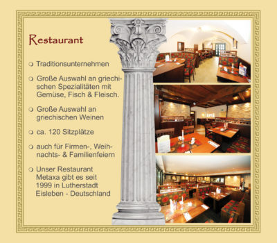 Visitenkarte Restaurnat zum Griechen