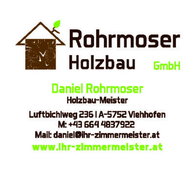 Visitenkarte Holzbau Rohrmoser