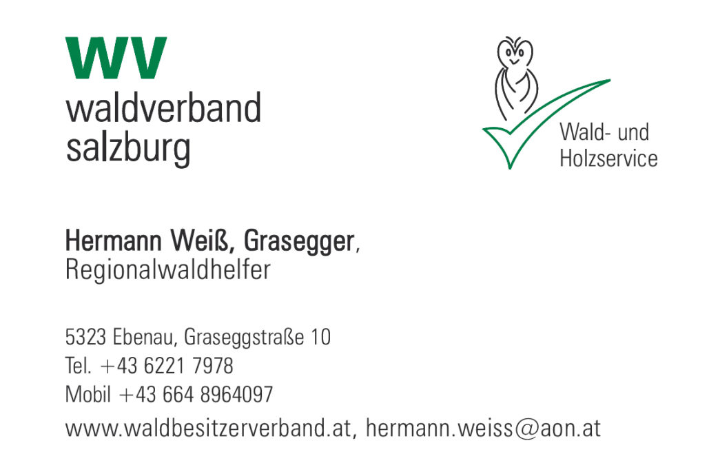 Visitenkarte Waldverband Salzburg