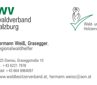 Visitenkarte Waldverband Salzburg